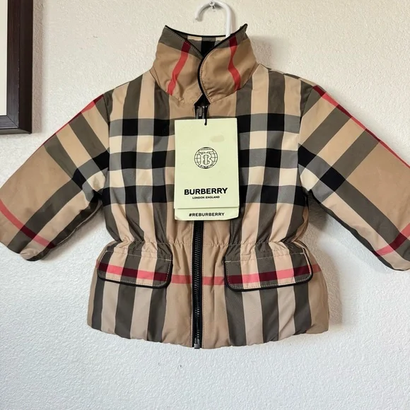 Burberry Kids' Check Puffer Jacket - Picture 5 of 13